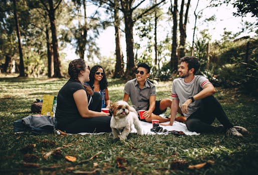 dog socializing with other dogs